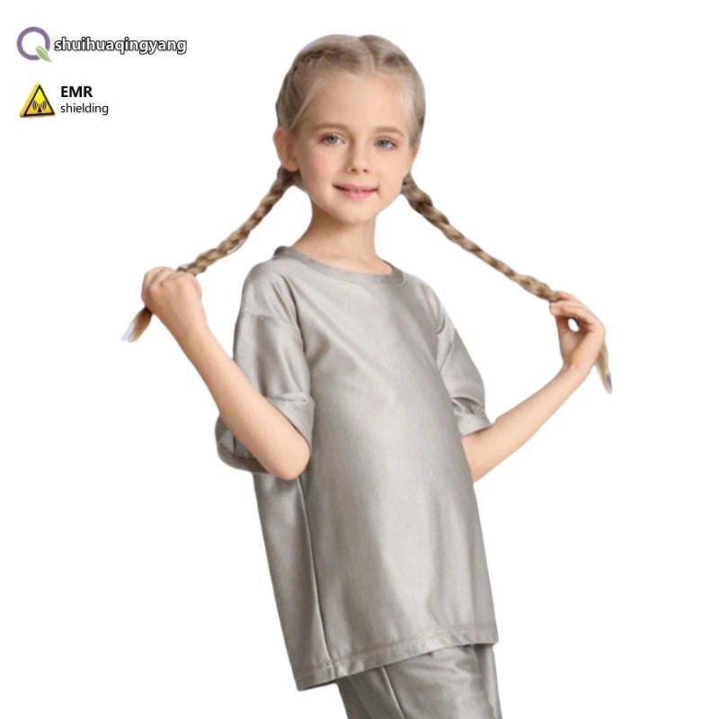 🧒 Sous-vêtements Enfants en Fibre d'Argent – Protection Anti-Radiations Électromagnétiques