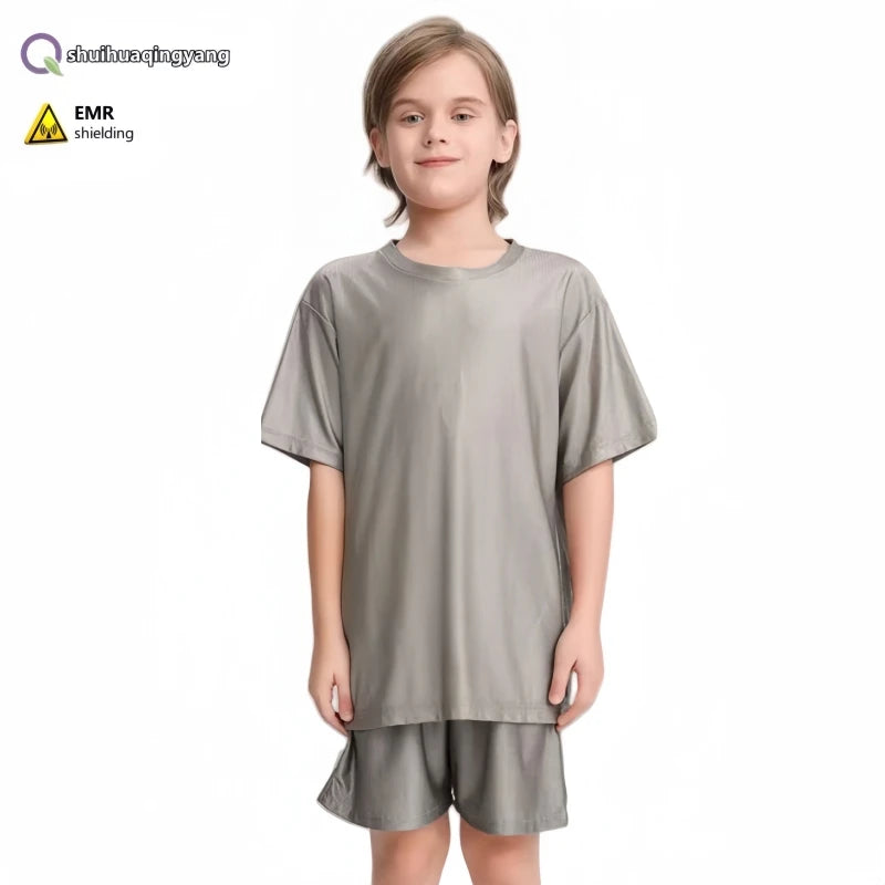 🧒 Sous-vêtements Enfants en Fibre d'Argent – Protection Anti-Radiations Électromagnétiques