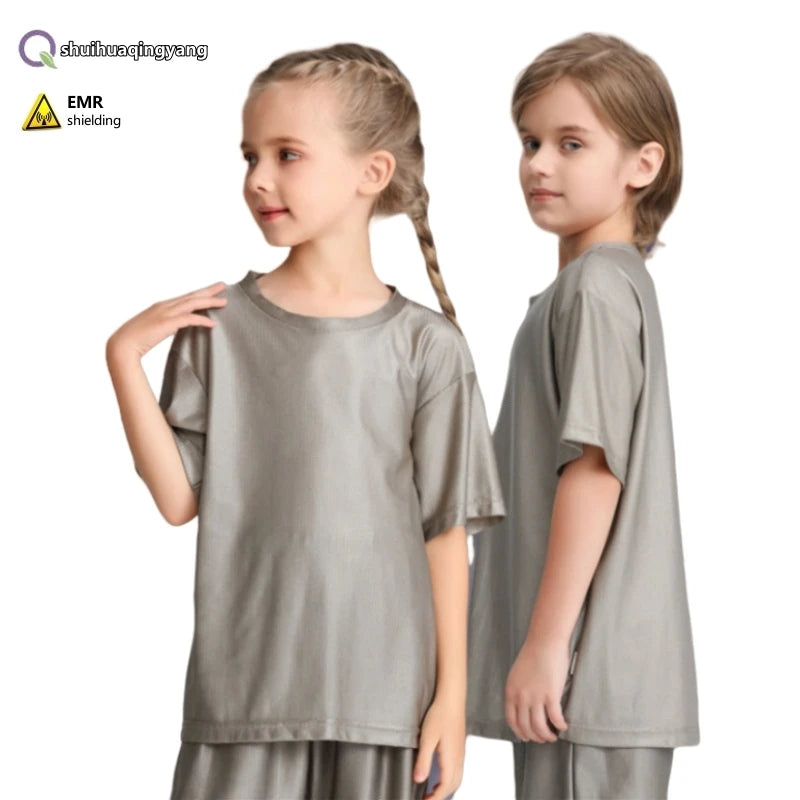 🧒 Sous-vêtements Enfants en Fibre d'Argent – Protection Anti-Radiations Électromagnétiques