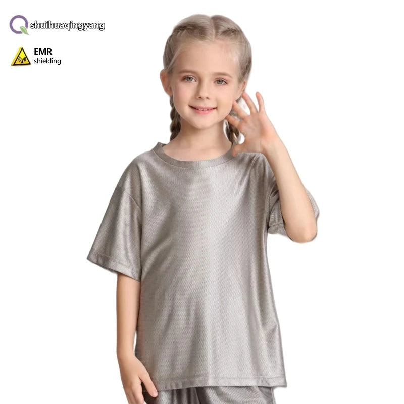 🧒 Sous-vêtements Enfants en Fibre d'Argent – Protection Anti-Radiations Électromagnétiques