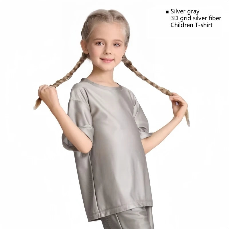 🧒 Sous-vêtements Enfants en Fibre d'Argent – Protection Anti-Radiations Électromagnétiques